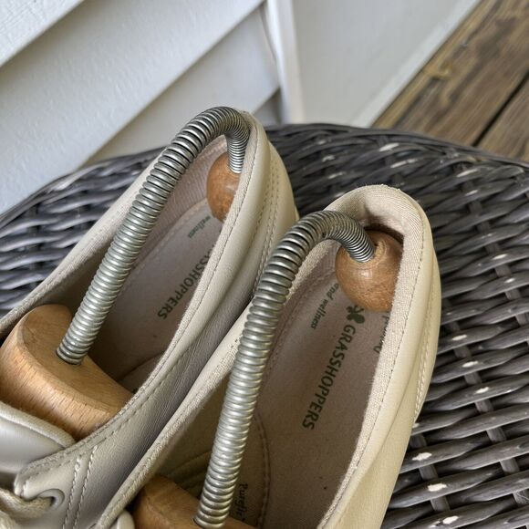 GRASSHOPPERS Women's Ashland Smooth Ortho Comfort Tennis Sneaker, Tan- Size 9 - Picture 4 of 9